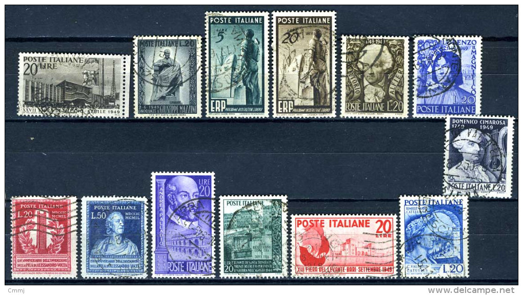 1949 - Italia - Italy - Sass. Nr. 598/615 -   Used (o) - (ITA3152A.28) - Lotti E Collezioni