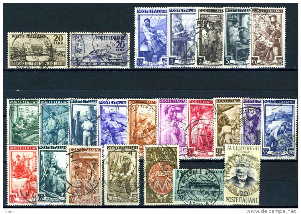1950 - Italia - Italy - Sass. Nr. 616/652 -   Used (o) - (ITA3152A.28) - Collections