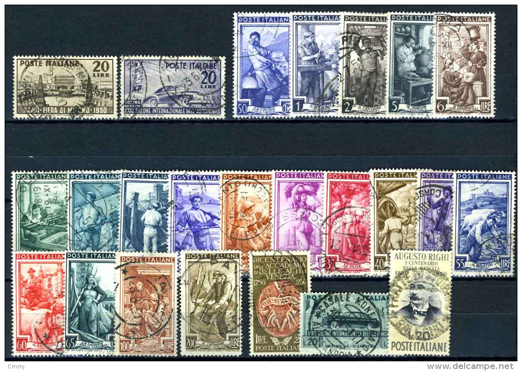 1950 - Italia - Italy - Sass. Nr. 616/652 -   Used (o) - (ITA3152A.28) - Lotti E Collezioni