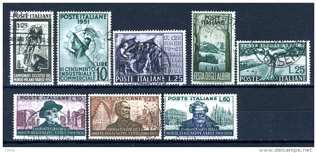 1951 - Italia - Italy - Sass. Nr. 653/681 -   Used (o) - (ITA3152A.28) - Collections