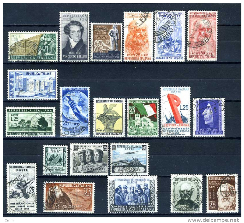 1952 - Italia - Italy - Sass. Nr. 682/705 -   Used (o) - (ITA3152A.28) - Lotti E Collezioni