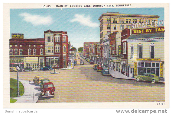 Tennessee Johnson City Main Street Looking East - Johnson City