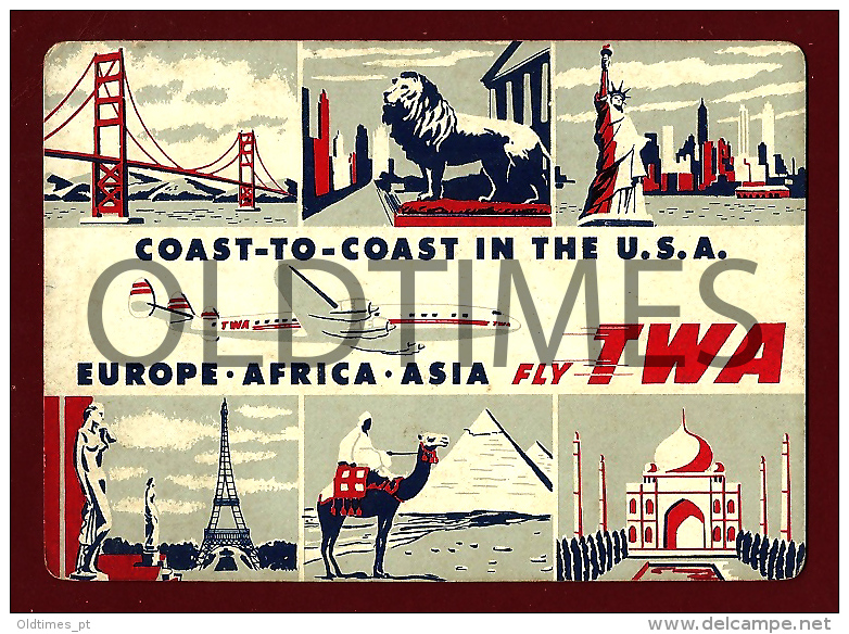 USA - FLY TWA - TRANS WORLD AIRLINES - 1953 OLD CALENDAR - Petit Format : 1941-60