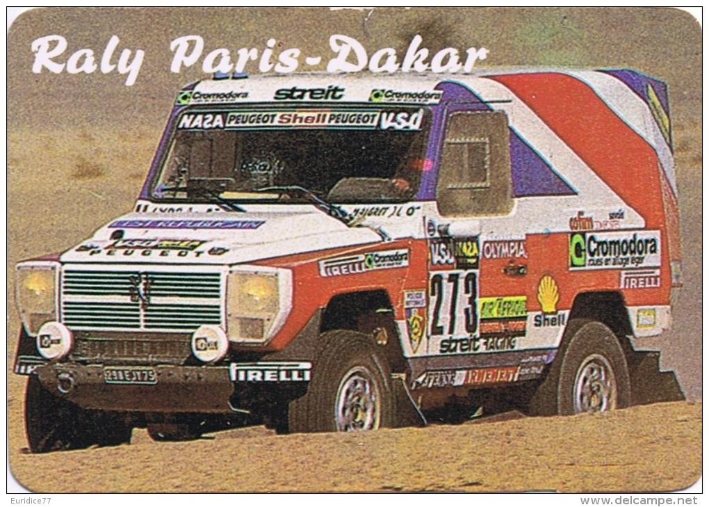 Rally Paris-Dakar - Small Pocket Calendar - Year 1986 - Tamaño Pequeño : 1981-90