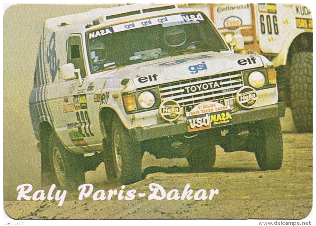 Rally Paris-Dakar - Small Pocket Calendar - Year 1986 - Tamaño Pequeño : 1981-90