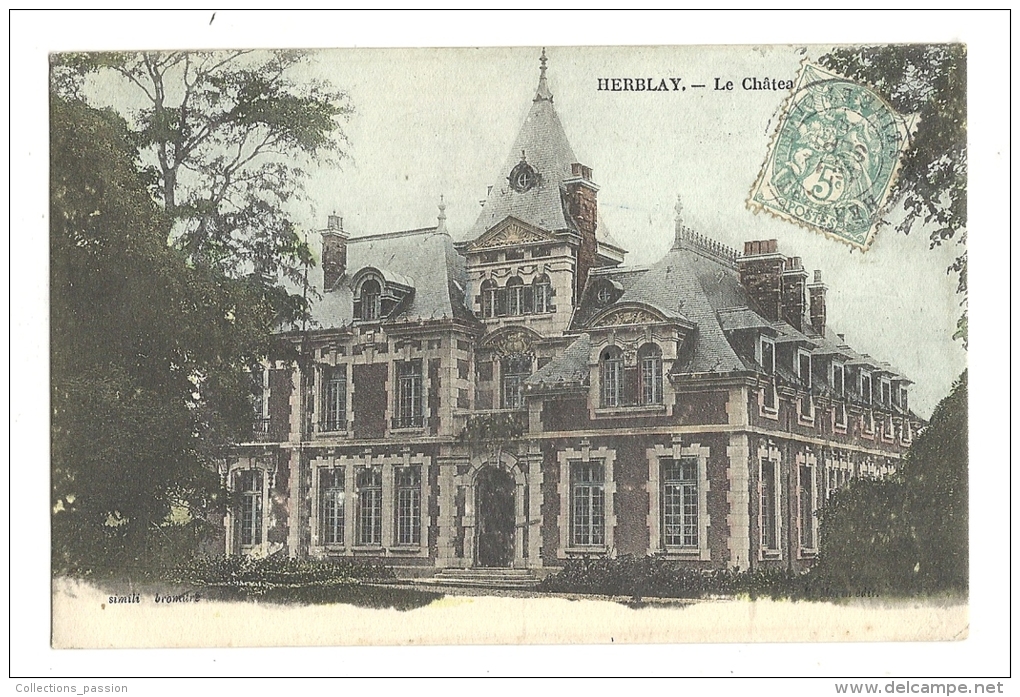 Cp, 95, Herblay, Le Château, Voyagée - Herblay