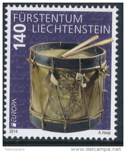 LIECHTENSTEIN, EUROPA 2014 "National Music Instruments" Set Of 1v** - 2014