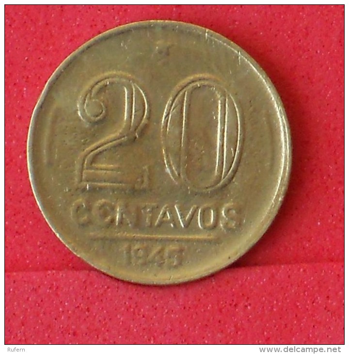 BRAZIL  20  CENTAVOS  1945   KM# 556a  -    (Nº06824) - Brasilien