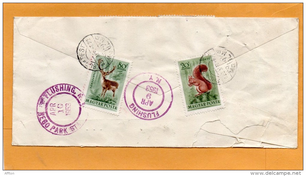 Hungary 1953 Cover Mailed To USA - Storia Postale