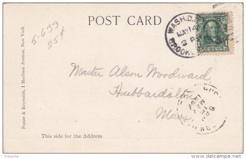 Mount Vernon Virginia VA - Washington' Mansion - Simple Back - Stamp & Postmark 1907 (?) - 2 Scans - Other & Unclassified