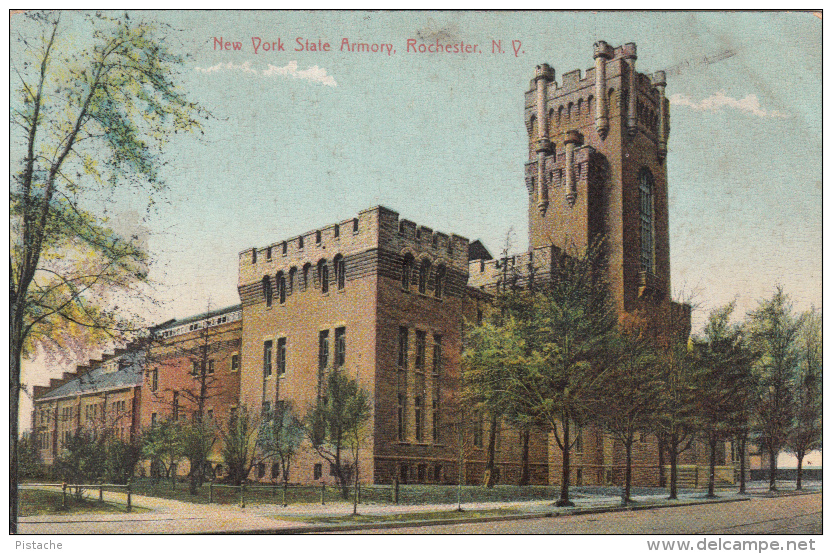 Original - Rochester NY - The New York State Armory - Written - 2 Scans - Rochester