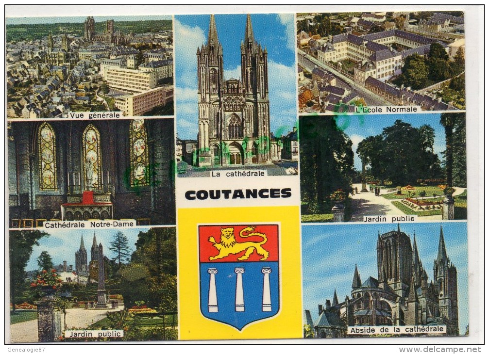 50 - COUTANCES - JARDIN PUBLIC- ECOLE NORMALE-CATHEDRALE - Coutances