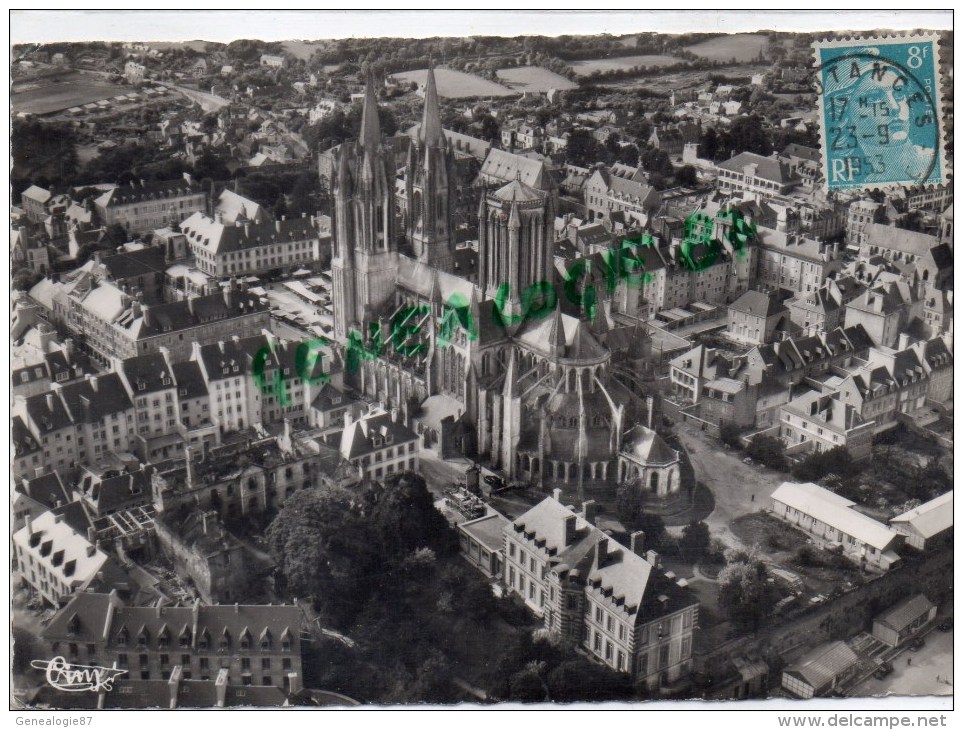 50 - COUTANCES - VUE AERIENNE  LA CATHEDRALE  COTE ABSIDE - 1953 - Coutances