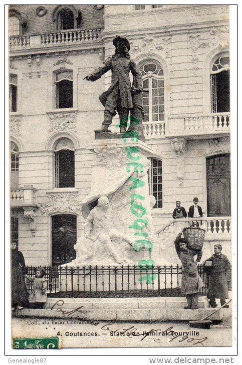 50 - COUTANCES -  STATUE DE L' AMIRAL TOURVILLE - Coutances