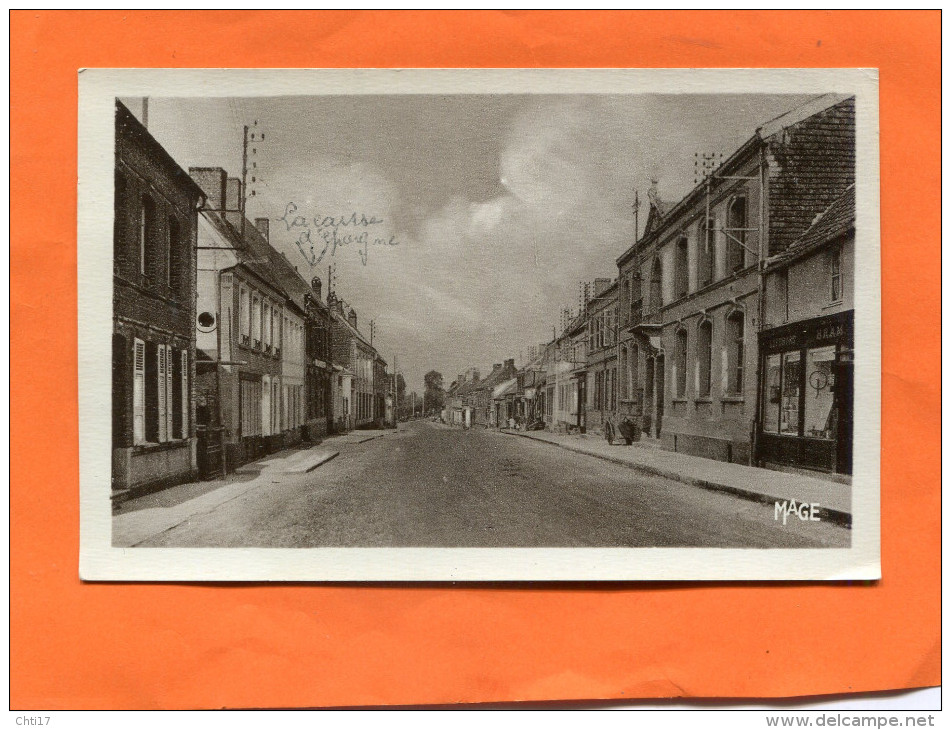 FAUQUEMBERGUES  1960  LA RUE SE ST OMER AVEC LA CAISSE D EPARGNE     CIRC  OUI   EDIT - Fauquembergues