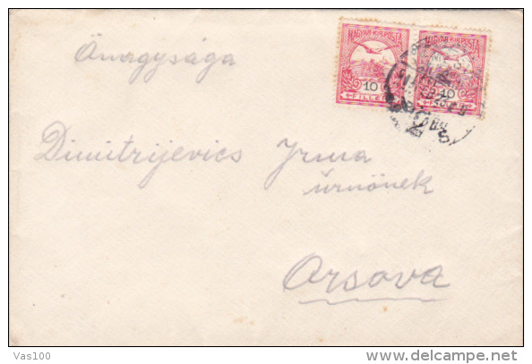 HUNGARIAN ROYAL CROWN, EAGLE, STAMPS ON COVER, 1910, HUNGARY - Lettres & Documents