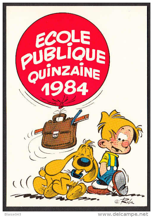 CPM - ECOLE PUBLIQUE - Quinzaine1984 - Boule Et Bill, Dessin De Roba - Ecoles