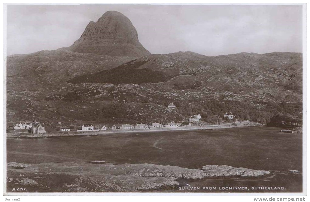 SUTHERLAND - SUILVEN FROM LOCHINVER RP Sut12 - Sutherland