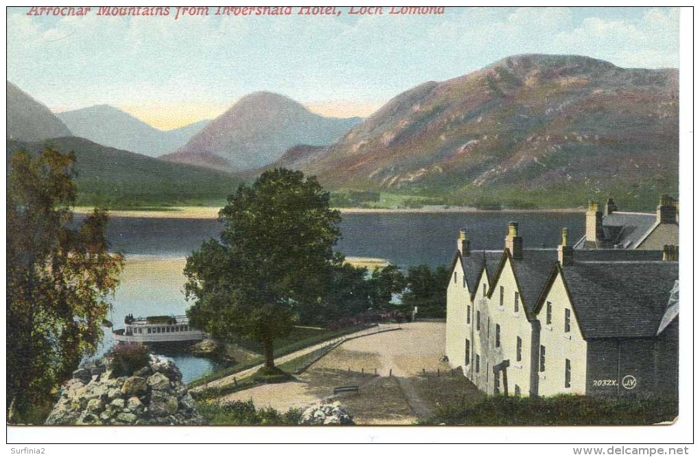 STIRLING - ARROCHAR MOUNTAINS FROM INVERSNAID HOTEL Sti3 - Stirlingshire