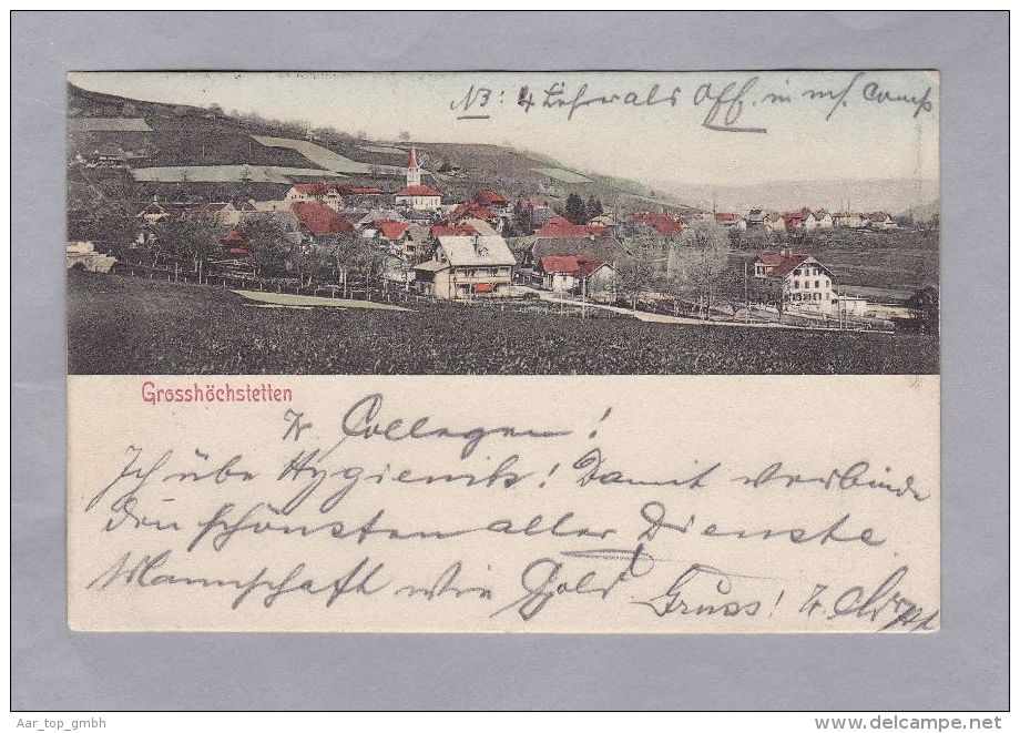 BE GROSSHÖCHSTETTEN 1907.IX.2 Nach Roggwil BE - Grosshöchstetten 