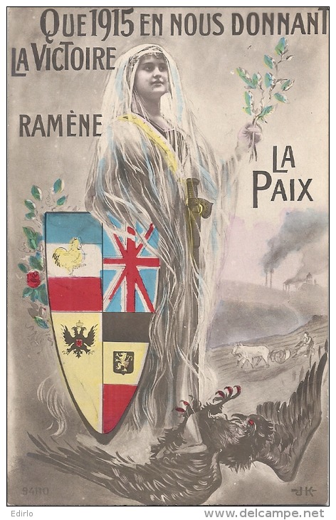 Militaria - Patriotique - Que1915 En Nous Donnant La Victoire - Neuve TTBE Peu Courante - Patriotiques