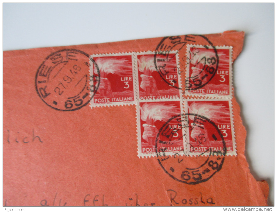 Italien 1946 Zensur Brief Nach Deutschland. Opened By Examiner 5211. Military Censorship 18980 Civil Mails - Poststempel