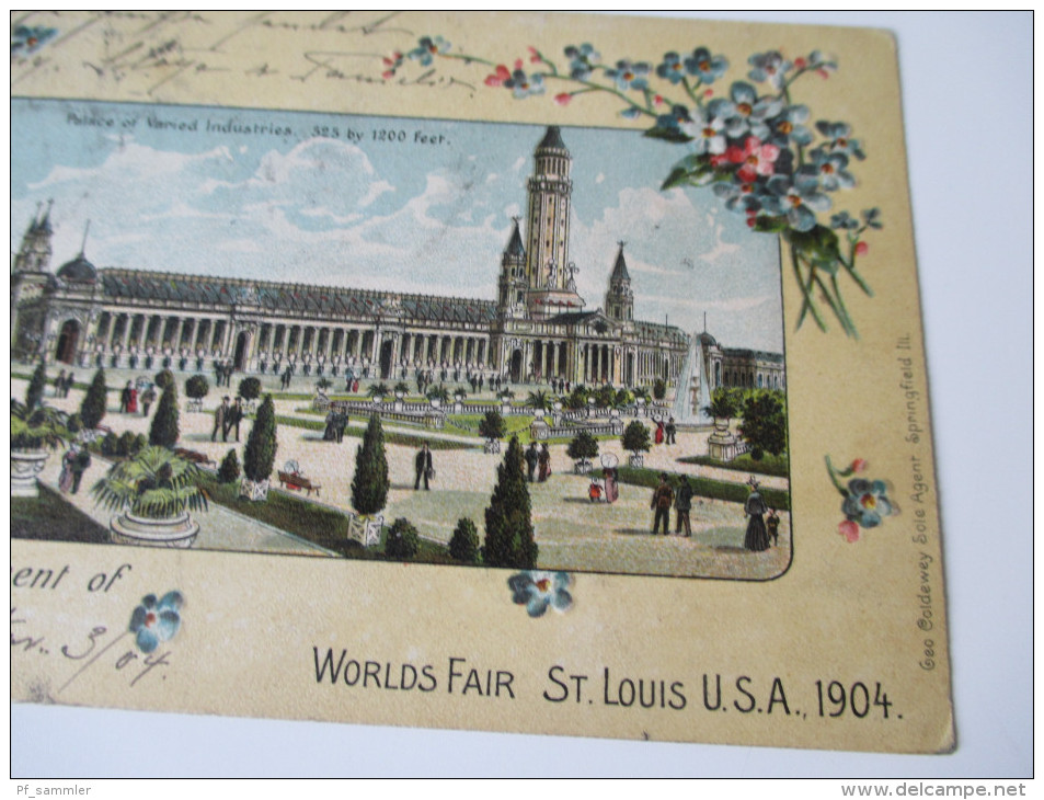 AK / Lithographie / Reliefkarte 1904 Worlds Fair St. Louis. Schöne Karte! USA - St Louis – Missouri