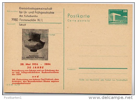 DDR P84-17-84 C74 Postkarte Zudruck BUCKELURNE FUHLROTT Finsterwalde 1984 - Postales Privados - Nuevos