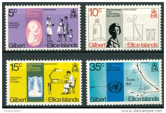 1970 Isole Gilbert Ed Ellice Sanità Santè Set  MNH** -B544 - OMS