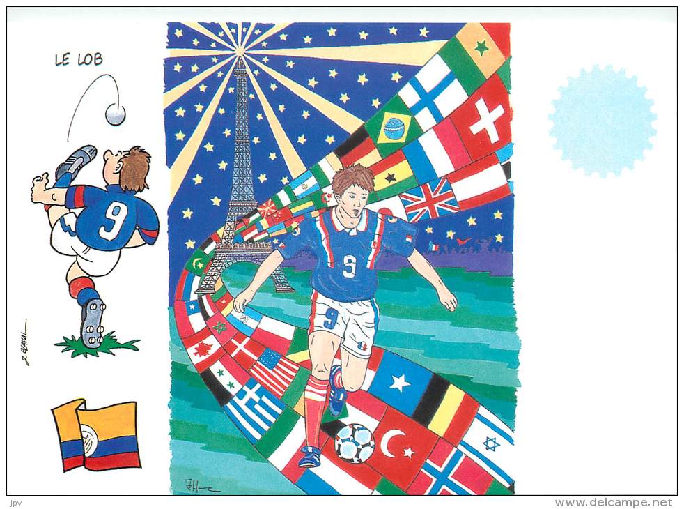 ILLUSTRATEUR : PATRICK HAMM . MONDIAL FRANCE 1998 . LE LOB . COLOMBIE . - Hamm