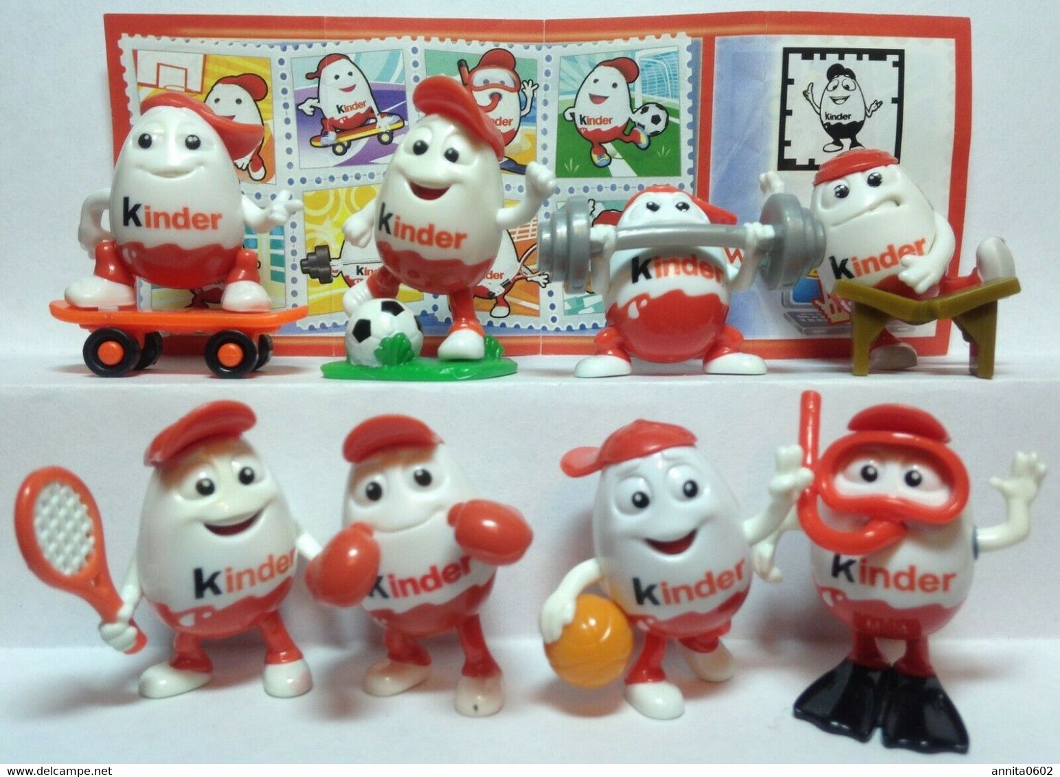 Kinderino Sport 2014 Kinder Surprise Complete Set Toys From Egg Sporty Kinderino FULL SET + SECRET TOY GIFT - Diddl