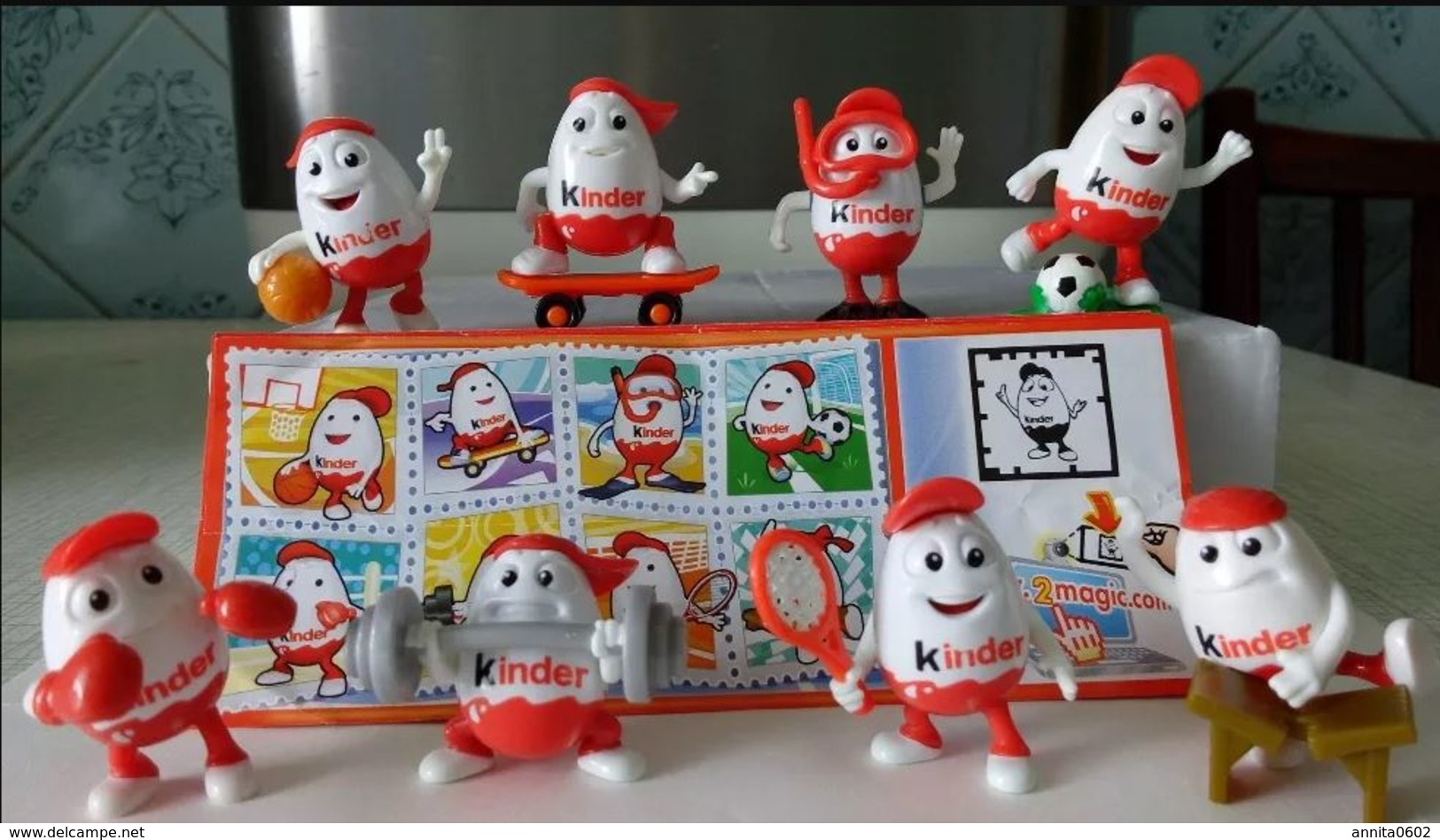 Kinderino Sport 2014 Kinder Surprise Complete Set Toys From Egg Sporty Kinderino FULL SET + SECRET TOY GIFT - Diddl