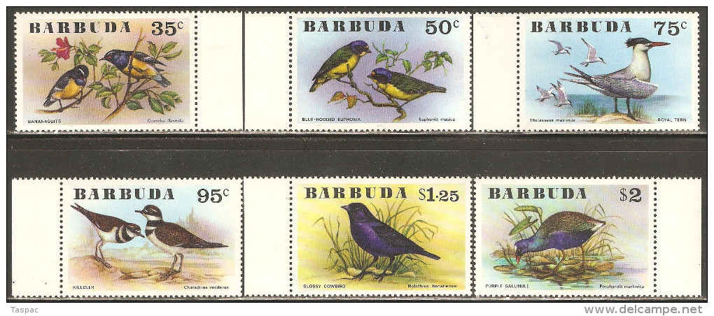 Barbuda 1976 Mi# 261-266 ** MNH - Birds - Barbuda (...-1981)