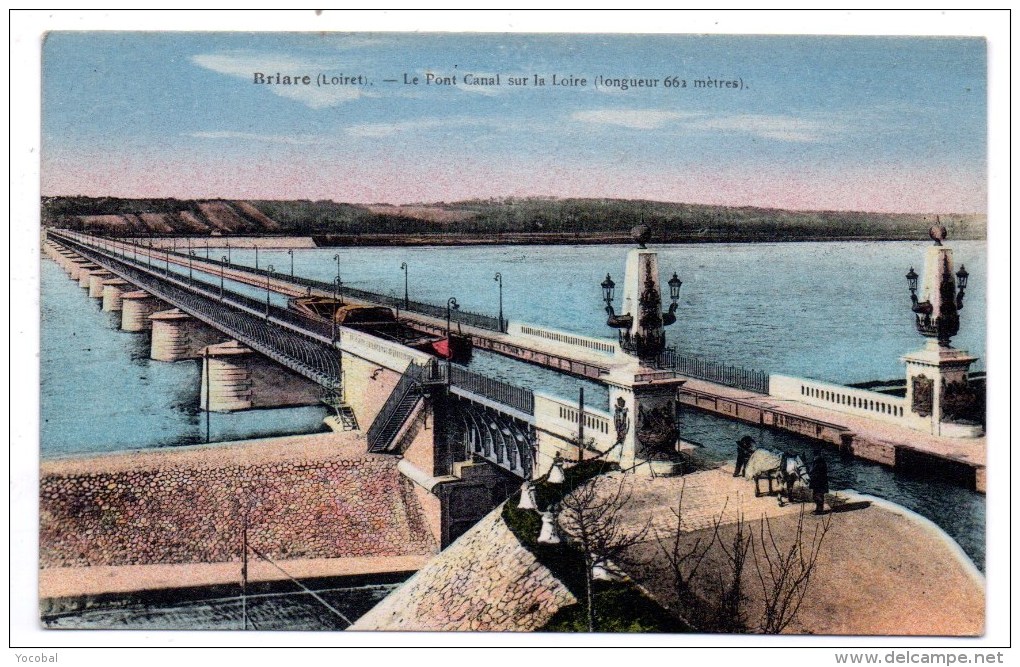 CP, 45, BRIARE, Le Pont Canal Sur La Loire, écrite - Briare