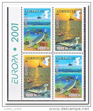 Azerbeidzjan 2001 Postfris MNH, Fish, Europe From Booklet - Azerbeidzjan