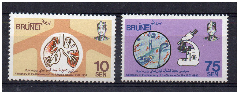 1982 -  Brunei  -  100 Eme Anniversaire Dela Découverte Du Bacille De La Tuberculose   N°278/79 - Brunei (1984-...)