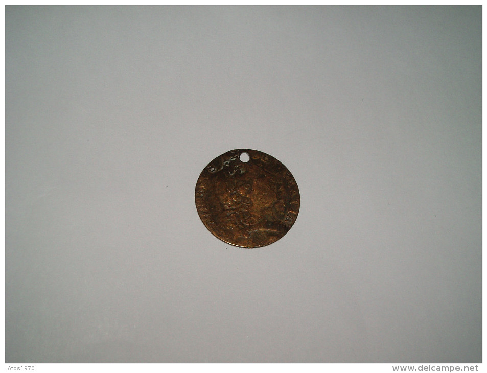 JETON GEORGES III DATE 1790. / ARMOIRIE / DIAMETRE 25MM. - Royaux/De Noblesse