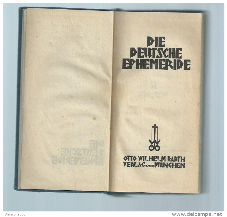 Die Deutsche Ephemeride  1890/1930 - Kalenders