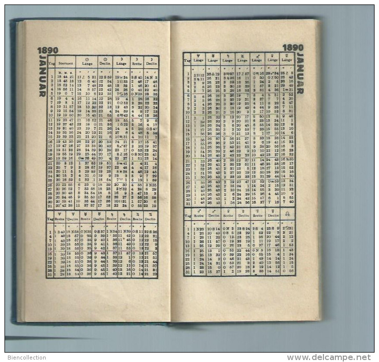 Die Deutsche Ephemeride  1890/1930 - Calendriers