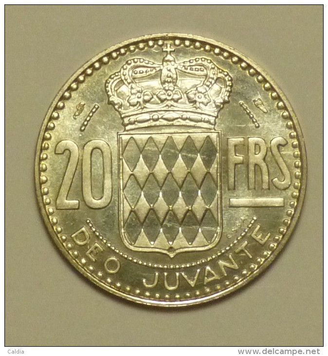 Monaco ESSAI ARGENT / Silver 20 Francs 1950 - FDC