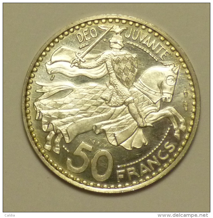 Monaco ESSAI ARGENT / Silver 50 Francs 1950 - FDC