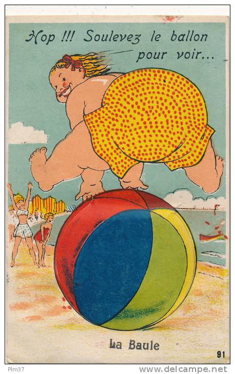 LA BAULE - Carte à Système Dépliant - Soulevez Le Ballon - 10 Mini Vues - La Baule-Escoublac