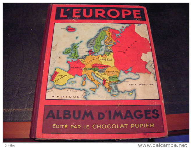 ALBUM D'IMAGES  L'EUROPE  CHOCOLAT PUPIER   COMPLET - Other & Unclassified