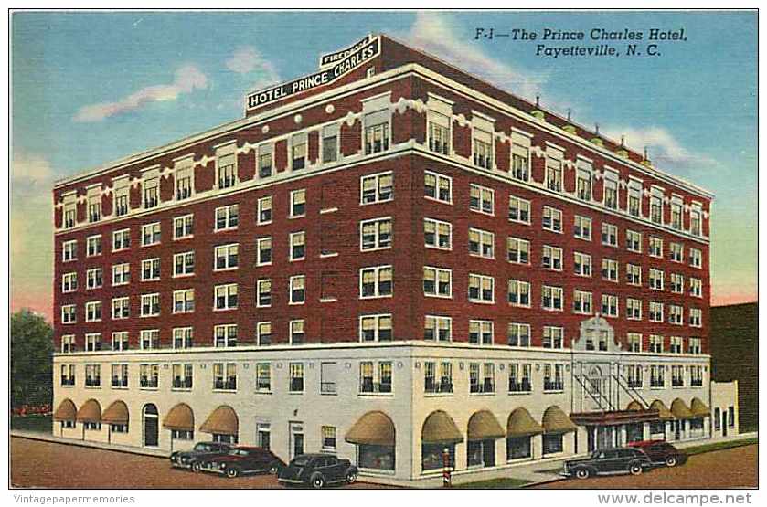 220513-North Carolina, Fayetteville, Prince Charles Hotel, Curteich No F-1 - Fayetteville