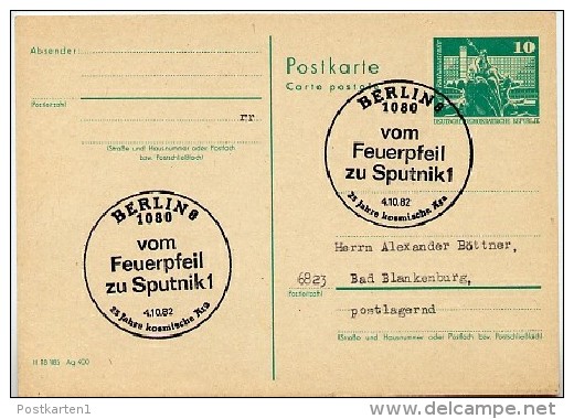 25 J. KOSMISCHE ÄRA Berlin 1982  Auf  DDR Postkarte P 79 - Autres & Non Classés