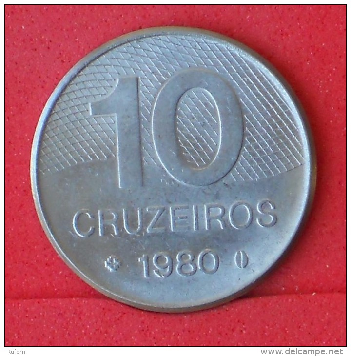 BRAZIL  10  CRUZEIROS  1980   KM# 592,1  -    (Nº06920) - Brésil