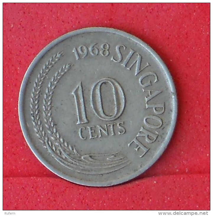 SINGAPORE  10  CENTS  1968   KM# 3  -    (Nº06932) - Singapore