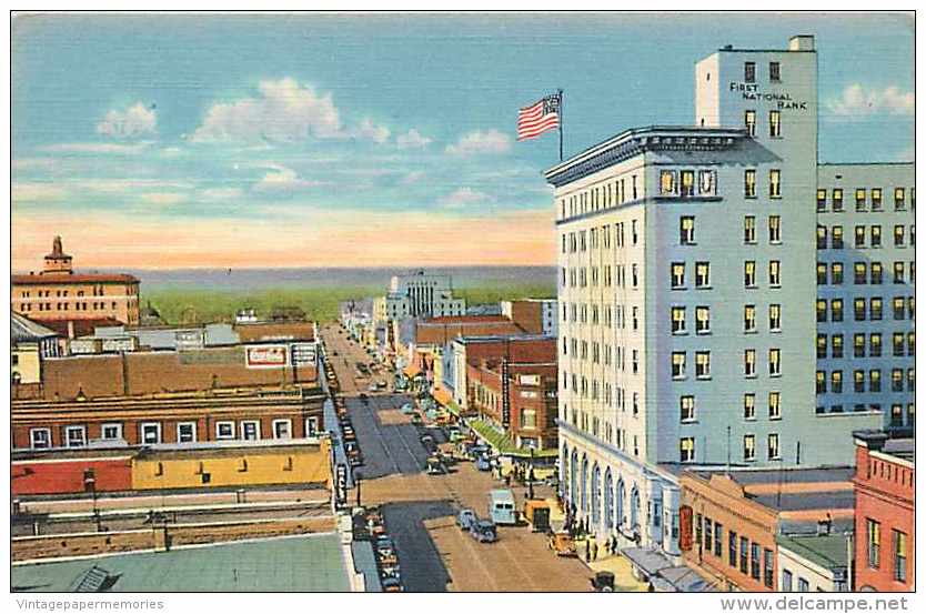 220553-New Mexico, Albuquerque, Central Avenue, Looking West, Curteich No 6A-H2781 - Albuquerque