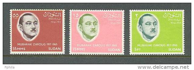 1966 SUDAN M. ZAROUG MICHEL: 221-223 MNH ** - Soedan (1954-...)