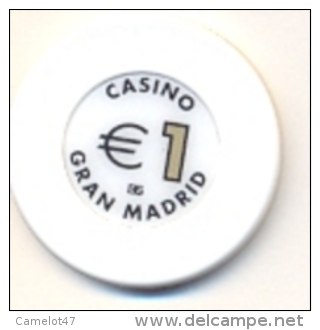 Casino Chip €1 Casino Gran Madrid, Spain - Casino